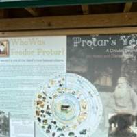 A Faded Informational sign on Beaver Island